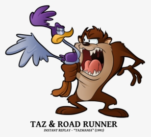 Road Runner "n Taz By Boscoloandrea - Tasmanian Devil Cartoon Road Runner, HD Png Download, Free Download