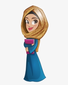 Muslim Girl Islam Clip Art - Muslimah Girl Cartoon Png, Transparent Png, Free Download
