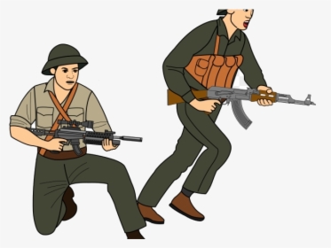 Soldier Battle Clipart Vietnam War Clip Art Transparent - Vietnam War Soldiers Cartoon, HD Png Download, Free Download