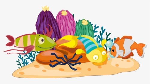 Reef Clipart Illustration - Cartoon Coral Reef Png, Transparent Png, Free Download