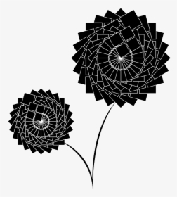 Flowers Black Flowers 2 Bunches Free Photo - Trash Vector Vintage, HD Png Download, Free Download