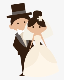 Cartoon Bride And Groom Png, Transparent Png, Free Download