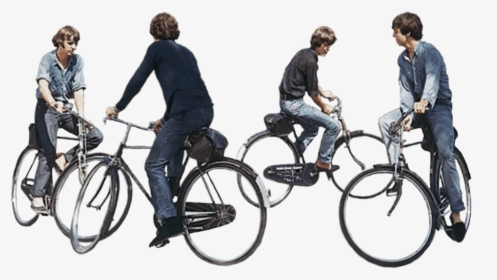 The Beatles Riding Bicycles - Beatles On Bicycles, HD Png Download, Free Download