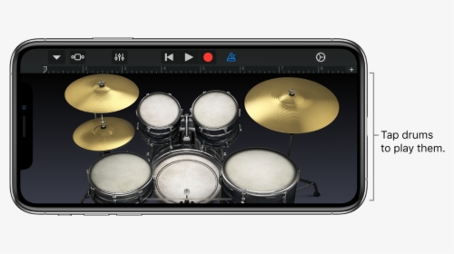 Drums Touch Instrument - Drum From Garage Band, HD Png Download, Free Download