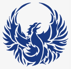 Phoenix Clipart Stencil - Blue Phoenix Logo Png, Transparent Png, Free Download