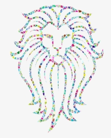 Polyprismatic Tiled Lion Face Tattoo - Transparent Background Lion Logo Png, Png Download, Free Download