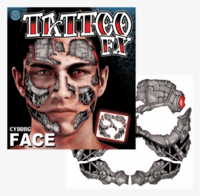 Transparent Cyborg Face Png - Face Tattoo Cyborg, Png Download, Free Download