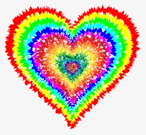 Tie, Dye, Heart, Colorful, Prismatic, Chromatic - Tie Dye Love Heart, HD Png Download, Free Download