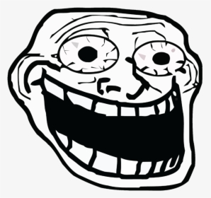 #trollface #troll #face #meme #memes #lol #white #excited - Troll Face Png, Transparent Png, Free Download