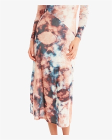 Tie Dye Dress In Colour Peach Melba - Pencil Skirt, HD Png Download, Free Download