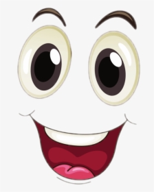 Face Happy Excited Lol Eyes Sticker Janet Png Excited - Cartoon Eyes And Mouth, Transparent Png, Free Download