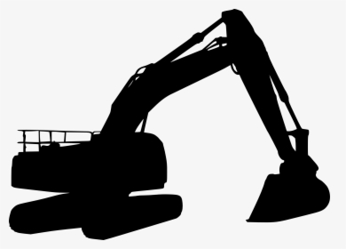 Excavator-silhouette - Vector Free Excavator Silhouette, HD Png Download, Free Download