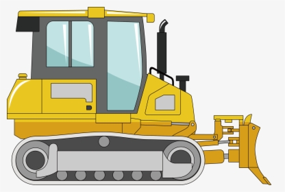 Clip Transparent Bulldozer Clipart Excavator - Clipart Construction Equipment, HD Png Download, Free Download