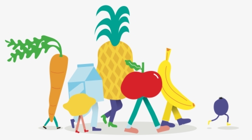Hero Banner - Fruit Friends - Groceries - Illustration, HD Png Download, Free Download