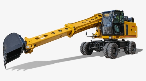 Wheeled Thumbnail Image - Rubber Tire Excavator, HD Png Download, Free Download