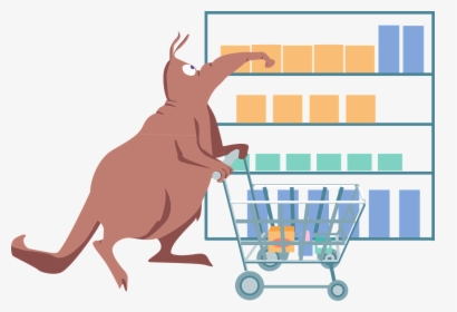 Shopping By Animal Vector, HD Png Download, Free Download