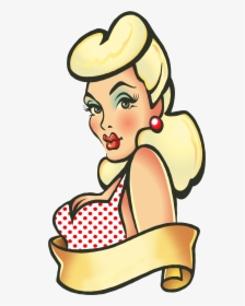 Black Hair Bettie Bang Paige Style Rockabilly Greaser - Pin Up Clipart, HD Png Download, Free Download
