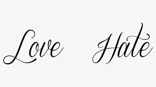 Knuckle Tattoo Font - Love Hate Tattoo Png, Transparent Png, Free Download