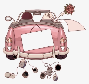 Car Invitation Married Just Wedding Free Clipart Hq - Just Married Car Clipart, HD Png Download, Free Download