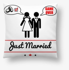 Coussin Synthétique Doux 41 X 41 Cm Just Married, Juste - Stanley & Stella, HD Png Download, Free Download