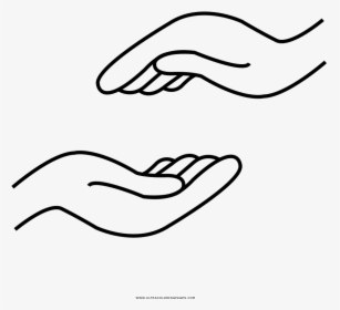 Helping Hand Coloring Page - Mão Amiga Desenho, HD Png Download, Free Download