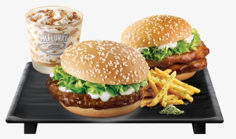 Mcdonald"s Beef And Chicken Samurai Burgers, Seaweed - Mcdonald's Singapore Samurai Burger, HD Png Download, Free Download