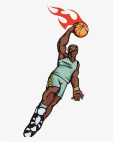 Basketball Sport Slam Dunk Illustration - Cartoon Shooting A Basketball, HD Png Download, Free Download