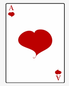 Ace Of Hearts Playing Card- - Heart, HD Png Download, Free Download