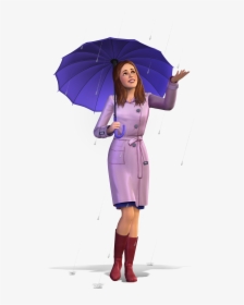 Png Girl With Umbrella - Umbrella Sims 4 Seasons, Transparent Png, Free Download