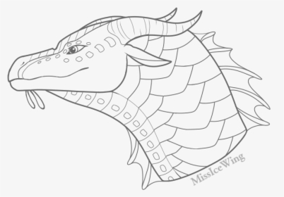 Seawing Headshot Base By Missicewing - Wings Of Fire Bases, HD Png Download, Free Download