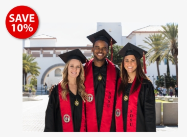 Transparent Cap And Gown Png - Sdsu Graduation Gown, Png Download, Free Download
