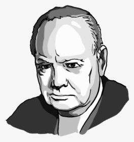 How To Draw Portraits Of Famous People Step - Draw Winston Churchill Step By Step, HD Png Download, Free Download
