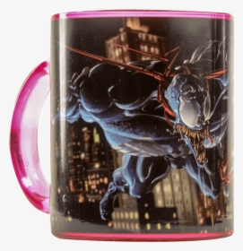 Venom And Carnage Fight Glass Mug - Venom Vs Carnage Pepsicard, HD Png Download, Free Download