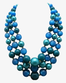 Blue Bead Necklace Png Transparent Clipart , Png Download, Png Download, Free Download