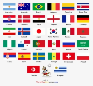 World Cup 2018 List Of Qualified Teams - Fifa World Cup 2014 Flags, HD Png Download, Free Download