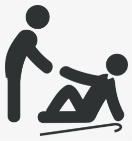 Simple Graphic Of A Person Helping Another Person From - Fall Prevention Clip Art, HD Png Download, Free Download