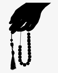 Worry Beads Prayer Beads Silhouette - Muslim Praying Hands Png, Transparent Png, Free Download