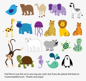 Animals Svg Clip Arts - Zoo Animals Clipart, HD Png Download, Free Download
