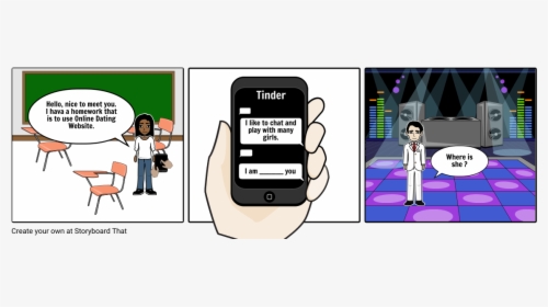 Storyboard For Tinder, HD Png Download, Free Download