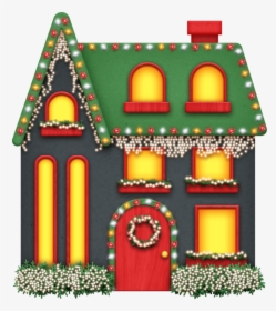 Free Christmas House With Lights, HD Png Download, Free Download