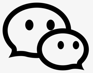 Transparent Wechat Png - Wechat Logo Black And White, Png Download, Free Download
