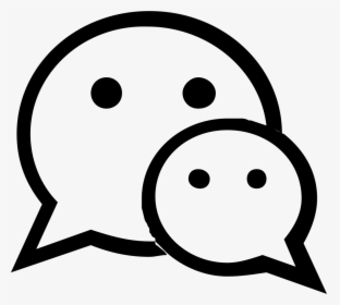 Wechat Icon Black And White Png, Transparent Png, Free Download