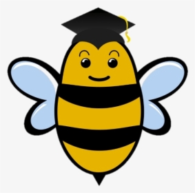 Cute Bumblebees , Png Download - Bee With A Graduation Cap, Transparent Png, Free Download
