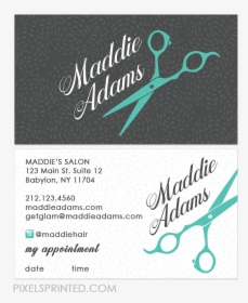 Business Card For Hair Salon, HD Png Download, Free Download