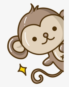 Moe Cartoon Cuteness Illustration - Cute Cartoon Kawaii Monkey, HD Png Download, Free Download