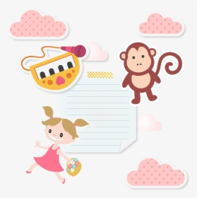 Hand Drawn Cartoon Monkey Paper Element - Paper, HD Png Download, Free Download