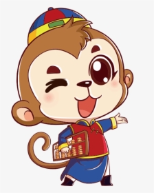Transparent Cartoon Monkey Png - Clipart Drawing Monkey Cute Cartoon, Png Download, Free Download
