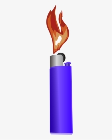 Lighter With Flame Clip Arts - Clip Art Lighter, HD Png Download, Free Download