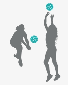 Female Player Silhouette Volleyball Setter Silhouette, HD Png Download, Free Download