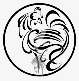 Happy New Lunar Year Tribal Rooster By Saki-blackwing - Year Of The Rooster Tattoo, HD Png Download, Free Download